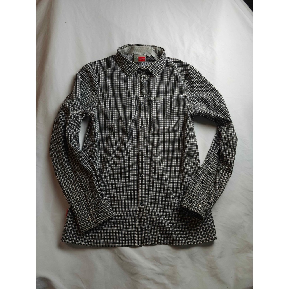 Craghoppers Mens Insect Shield Check Long Sleeve Hiking Shirt Black White Small‎